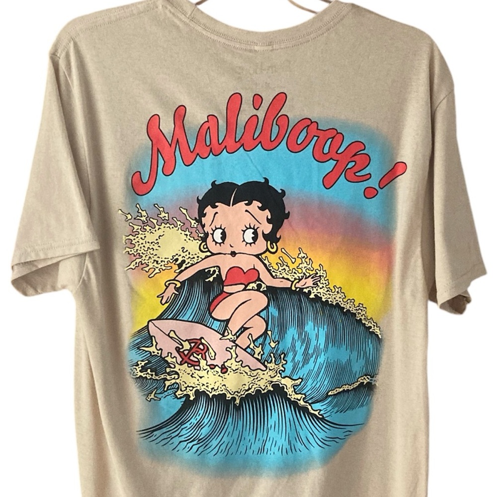 Betty Boop Maliboop! Surf Graphic T-Shirt Shirt size M